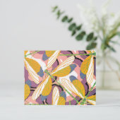  Art Deco Jazz Pochoir Garden Dragonflies Briefkaart (Staand voorkant)
