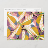  Art Deco Jazz Pochoir Garden Dragonflies Briefkaart (Voorkant / Achterkant)