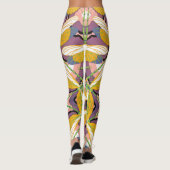 Art Deco Jazz Pochoir Garden Dragonflies Leggings (Achterkant)