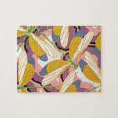 Art Deco Jazz Pochoir Garden Dragonflies Legpuzzel (Horizontaal)