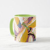 Art Deco Jazz Pochoir Garden Dragonflies Mok (Voorkant links)