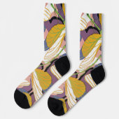 Art Deco Jazz Pochoir Garden Dragonflies Sokken (Links)