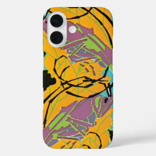  Art Deco Jazz Pochoir Garden Grasshoppers iPhone 16 Hoesje