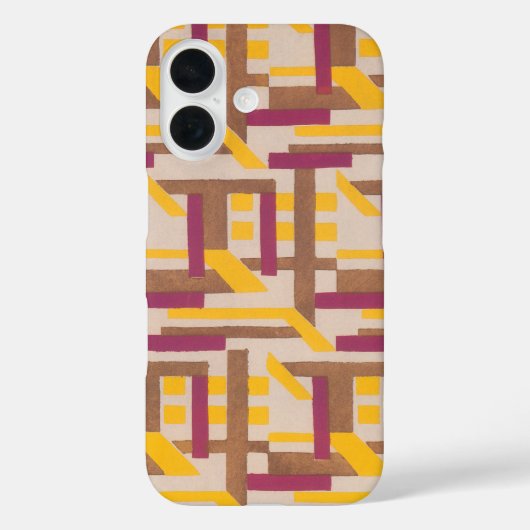 Art Deco Jazz Pochoir Geometrisch Patroon uit de O Case-Mate iPhone Case (Achterkant)