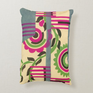 Art Deco Jazz Pochoir Geometrisch Patroon uit de V Decoratief Kussen