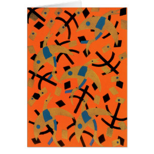 Art Deco Jazz Pochoir Golden Animal