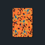 Art Deco Jazz Pochoir Golden Animal Canvas Afdruk<br><div class="desc">illustratiekunst deco jazz pochoir patroon door Serge Gladky from Fleurs, editions "Synth" Paris, 1929. Pochoir is een stencil techniek die gebruikelijk is bij surrealisme schilderijen. Een modern ontwerp voor natuur met gouden vogels met blauwe details op een heldere oranje en zwarte geometrische achtergrond.</div>