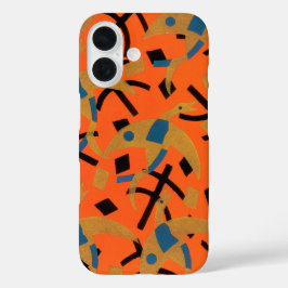  Art Deco Jazz Pochoir Golden Animal iPhone 16 Hoesje