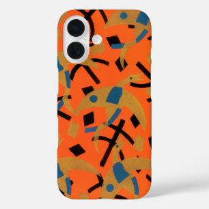  Art Deco Jazz Pochoir Golden Animal iPhone 16 Hoesje