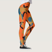 Art Deco Jazz Pochoir Golden Animal Leggings (Rechts)