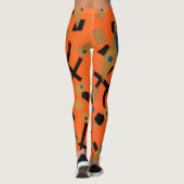 Art Deco Jazz Pochoir Golden Animal Leggings (Achterkant)
