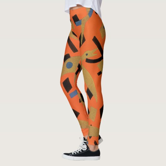 Art Deco Jazz Pochoir Golden Animal Leggings (Links)