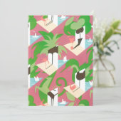  Art Deco Jazz Pochoir Palm Trees en Birds (Staand voorkant)