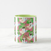 Art Deco Jazz Pochoir Palm Trees en Birds Mok (Midden)