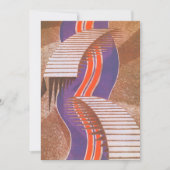 Art Deco Jazz Pochoir Stair Stap Patroon (Voorkant)