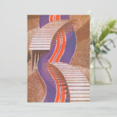  Art Deco Jazz Pochoir Stair Stap Patroon (Staand voorkant)