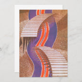  Art Deco Jazz Pochoir Stair Stap Patroon (Voorkant / Achterkant)