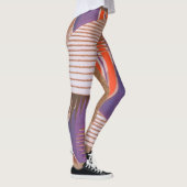 Art Deco Jazz Pochoir Stair Stap Patroon Leggings (Rechts)