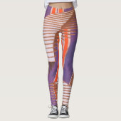  Art Deco Jazz Pochoir Stair Stap Patroon Leggings (Voorkant)