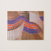 Art Deco Jazz Pochoir Stair Stap Patroon Legpuzzel (Horizontaal)