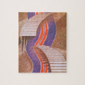 Art Deco Jazz Pochoir Stair Stap Patroon Legpuzzel (Verticaal)