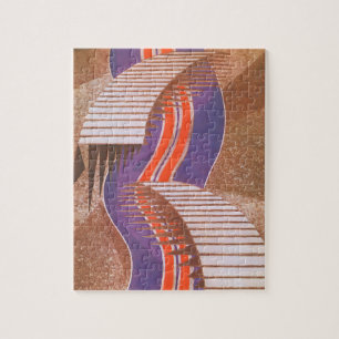  Art Deco Jazz Pochoir Stair Stap Patroon Legpuzzel