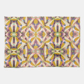 Art Deco Jazz Pochoir Tuin Libellen Oudheid Theedoek (Horizontaal)