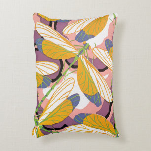 Art Deco Jazz Pochoir Tuin Libellen Vintage Decoratief Kussen