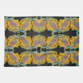 Art Deco Jazz Pochoir Tuin Sprinkhanen Vintage Theedoek (Horizontaal)