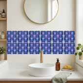 Art Deco Jellyfish Purple Pink Teal Geometric Tegeltje