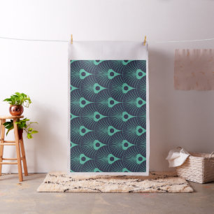 art deco, Jugendstil, vintage, blauwe Stof