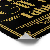 Art Deco-Kaart en cadeau-tafel trouwborden Poster (Hoek)