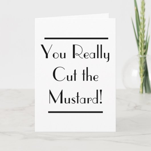 Art Deco Kaart om te Congratuleren met Cut the Mus (Voorkant)