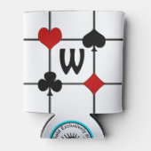 Art Deco Kaart spelen Suits v2 Monogramed Blikjeskoeler (Voorkant)