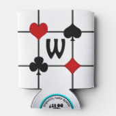 Art Deco Kaart spelen Suits v2 Monogramed Blikjeskoeler (Achterkant)