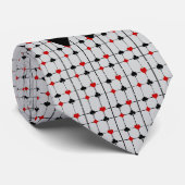 Art Deco Kaart spelen Suits v2 Monogramed Stropdas (Opgerold)