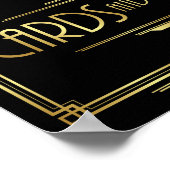 Art Deco-KAARTEN en GIFTS-gebarentafdruk Poster (Hoek)