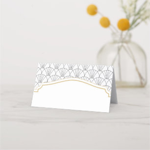 Art Deco-kaarten plaatsen voor Vintage Wedding of Plaatskaartje