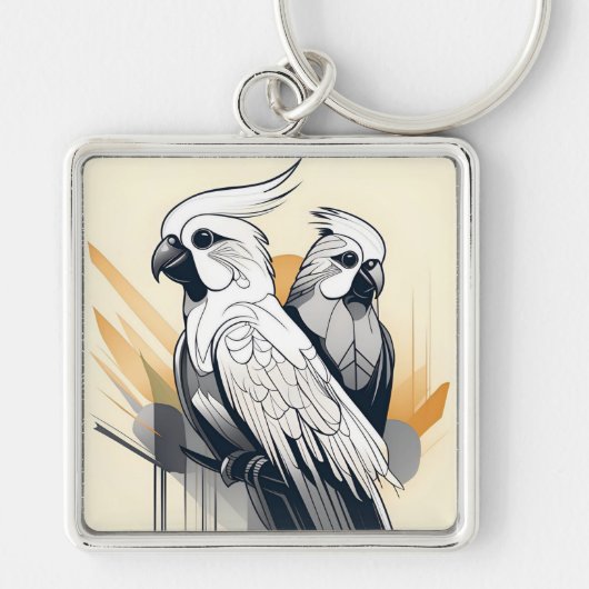 Art Deco Kaketiel Sleutelhanger (Voorkant)