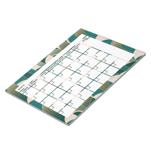 Art Deco Kalender Notitieblok (Schuin)