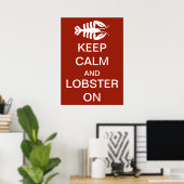  art deco kalm houden en obster aanhouden poster (Thuiskantoor)