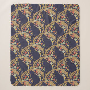Art Deco Kat Bloem Motief Sherpa Dekens