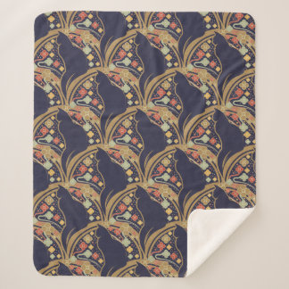 Art Deco Kat Bloem Motief Sherpa Dekens