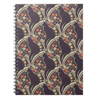 Art Deco Kat Bloemmotief Notitieboeken & Dagboeken