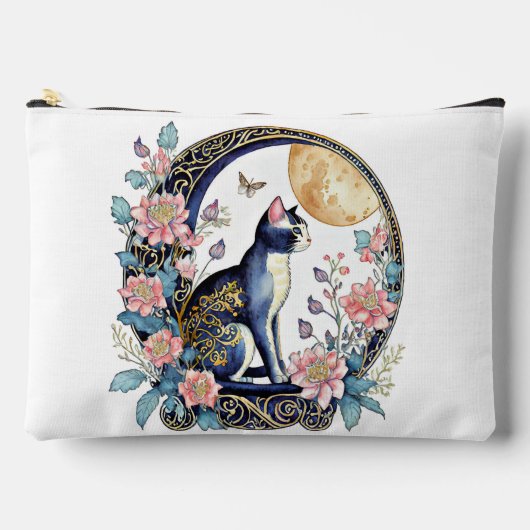 Art deco Kat en maan Etui (Voorkant)