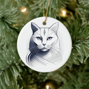 Art Deco kat ornament
