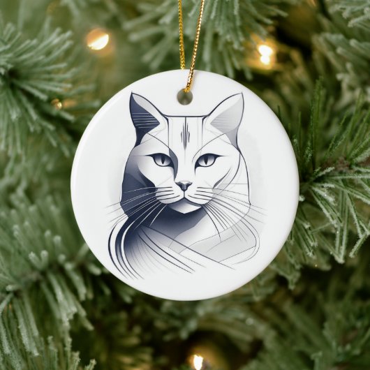 Art Deco kat ornament (Boom)