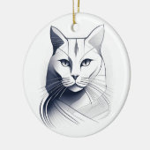 Art Deco kat ornament (Links)