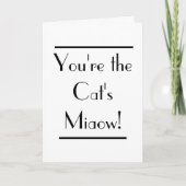 Art Deco katten Miaow typografie kaart (Voorkant)