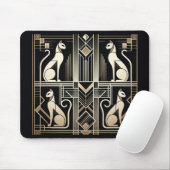 Art Deco Katten Muismat (Met muis)
